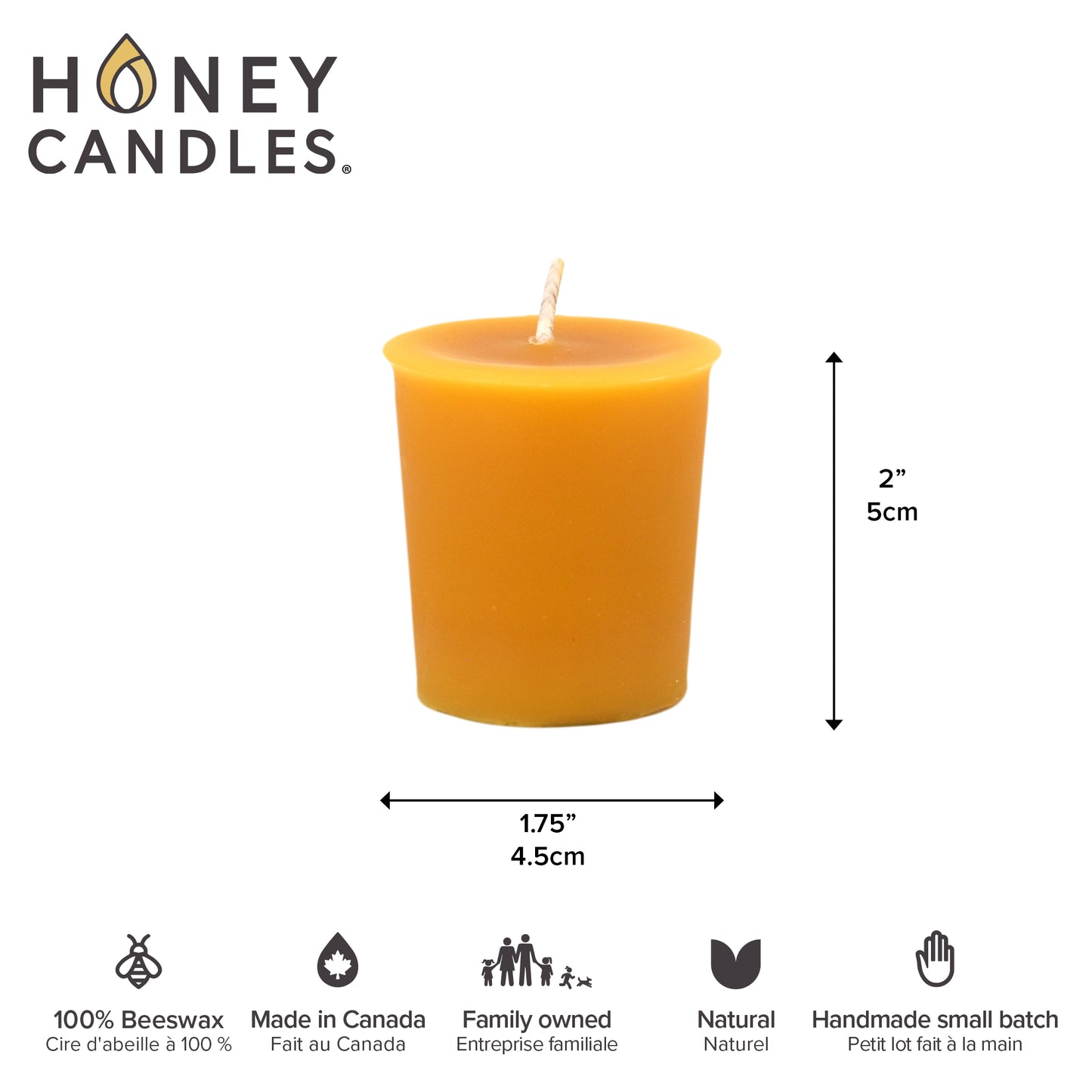 Kootenay Forest Beeswax Votive Candle