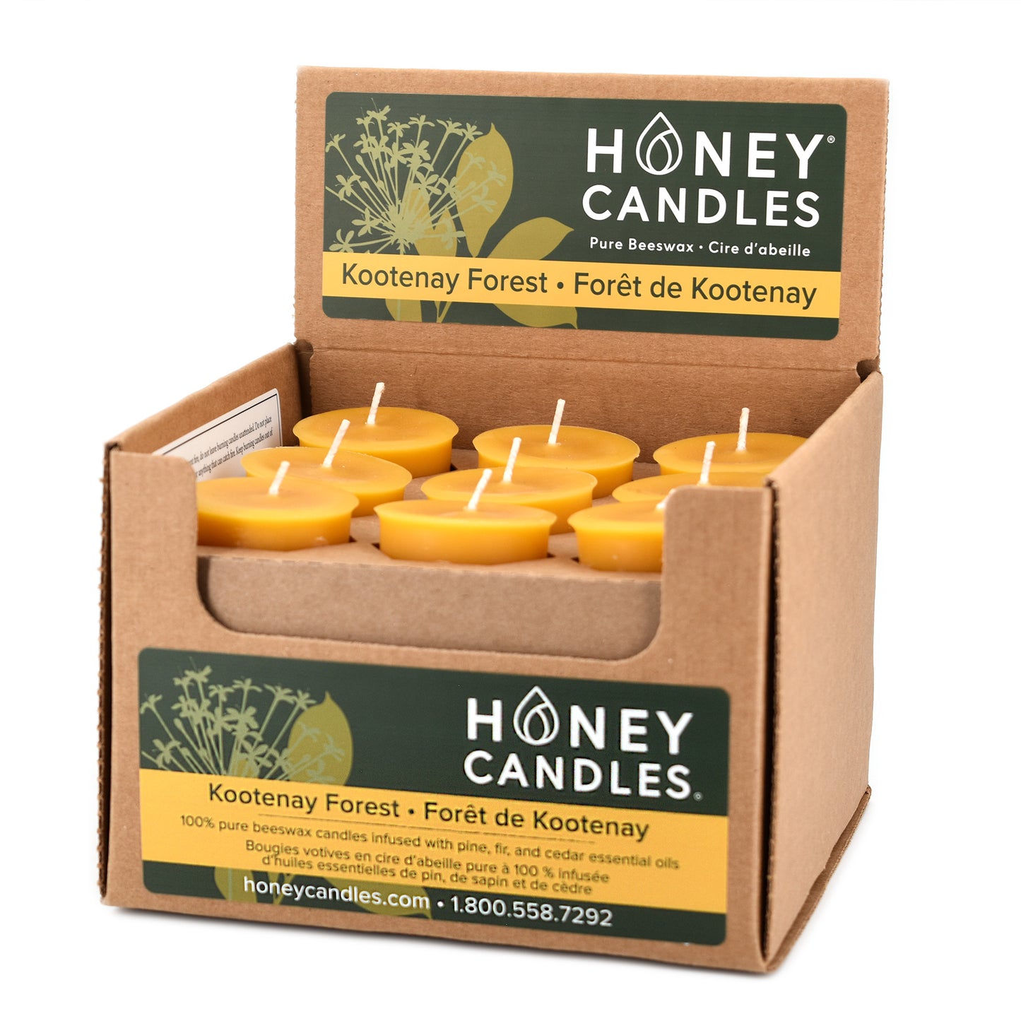 Kootenay Forest Beeswax Votive Candle