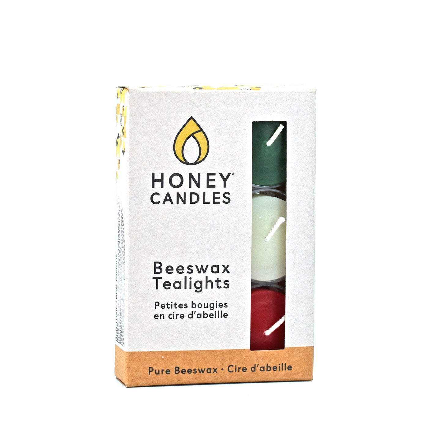 Rectangle 6 Pack of Colored Beeswax Tealight Candles