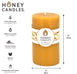 Round Natural Beeswax Pillar Candle