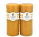 Round Natural Beeswax Pillar Candle