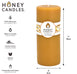 Round Natural Beeswax Pillar Candle