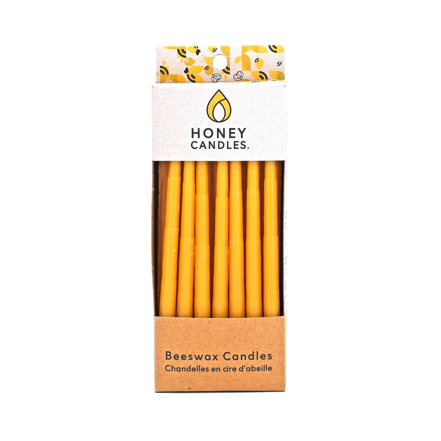 7 Pack of 6 Inch Natural Beeswax Thin Tapers