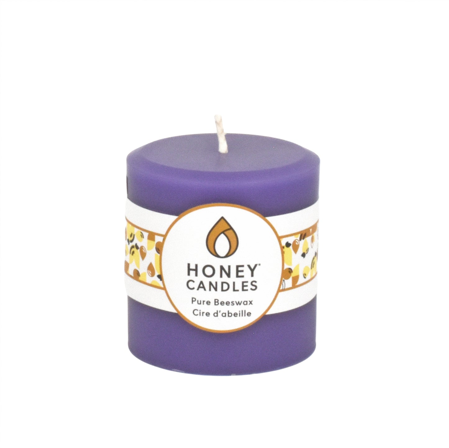 Round Spring Crocus Beeswax Pillar Candle