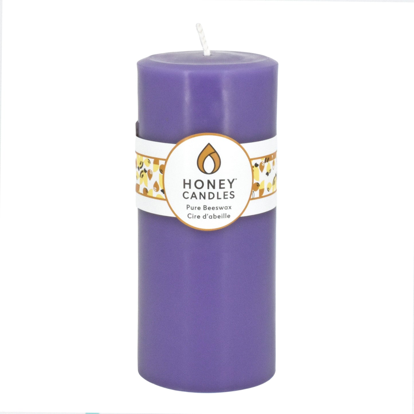 Round Spring Crocus Beeswax Pillar Candle