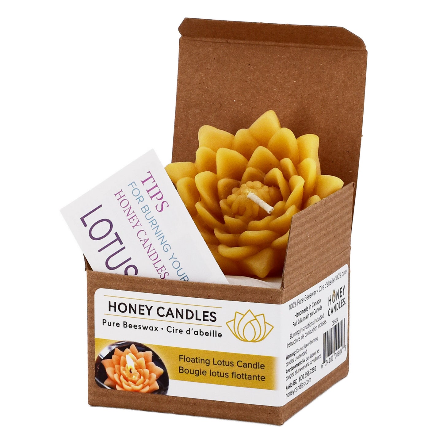 Beeswax Floating Lotus Candle (9 Colors)
