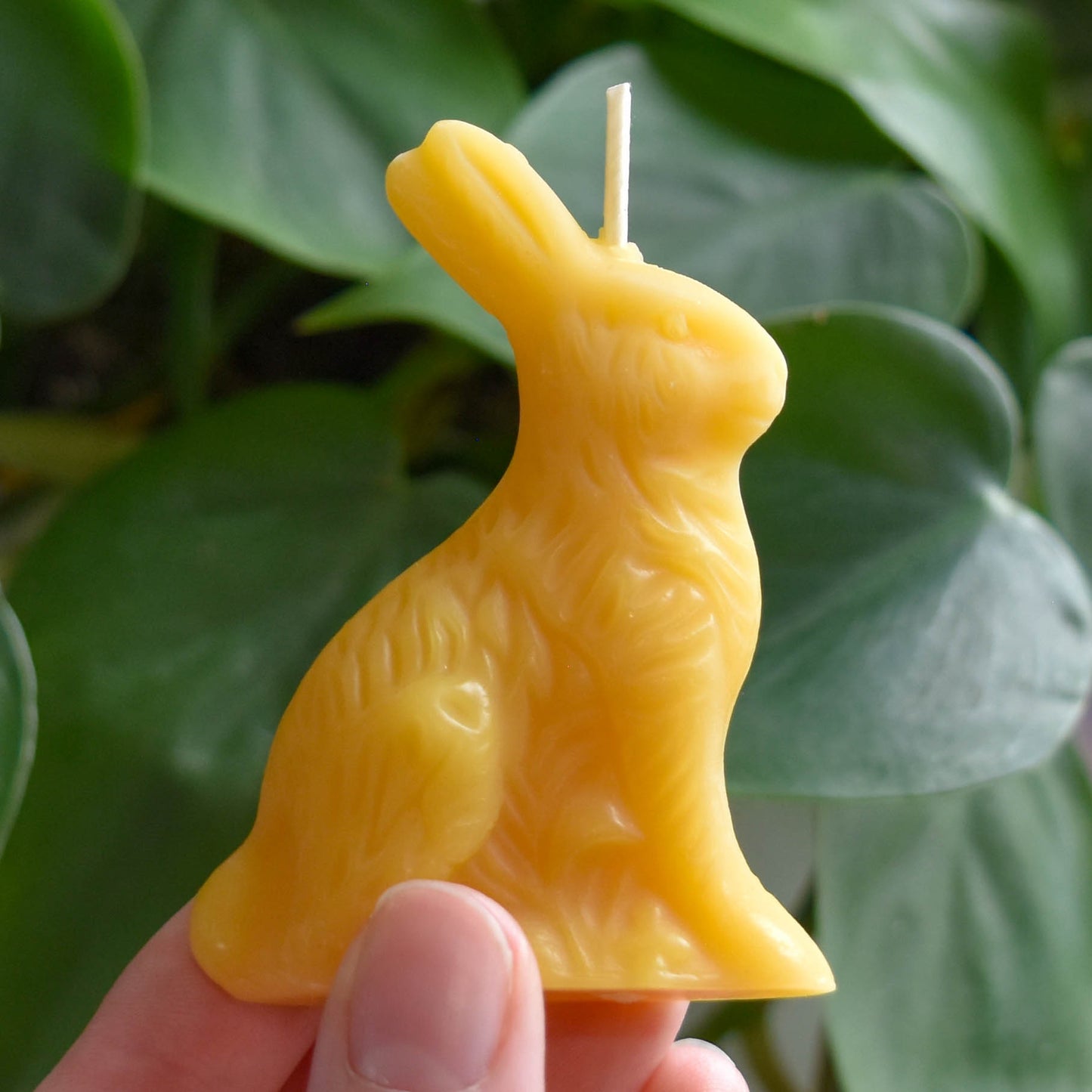 Natural Beeswax Bunny Candle