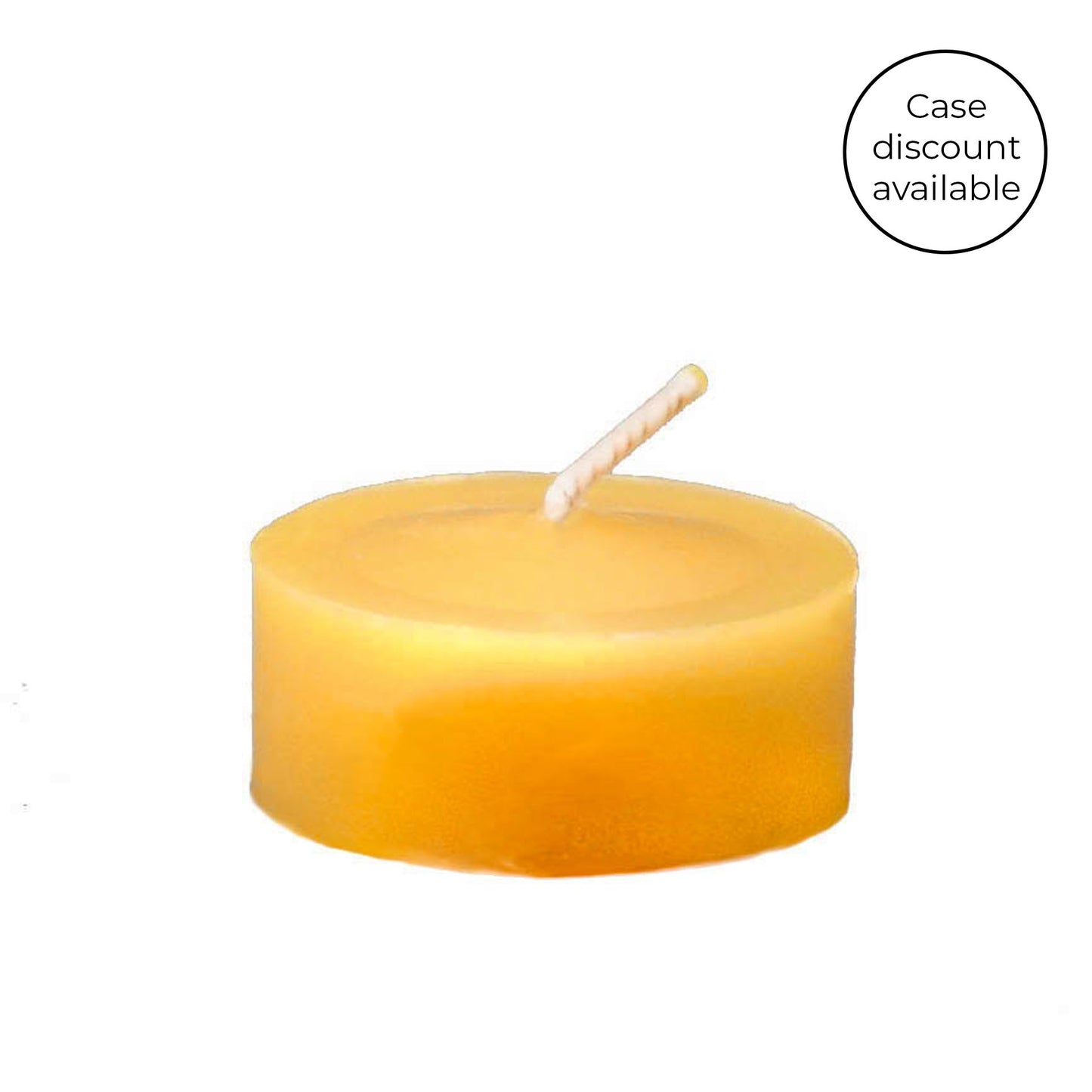 Natural Beeswax Tealight Candle - Refill