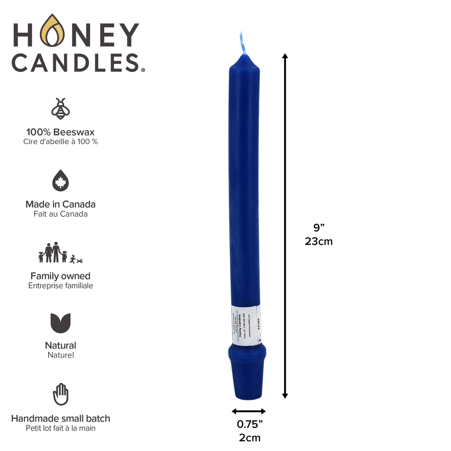 Blue Beeswax Advent Candle