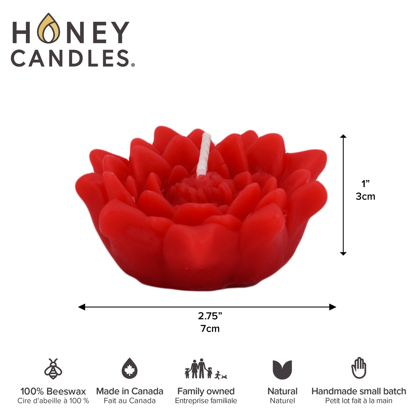 Beeswax Floating Lotus Candles - Vibrant