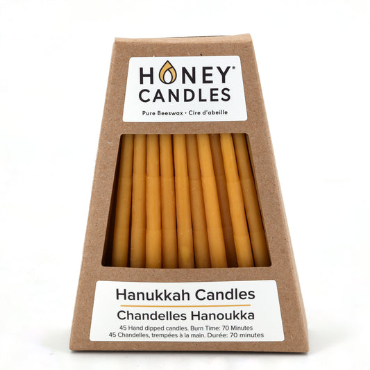 Beeswax Hanukkah Candles - Natural