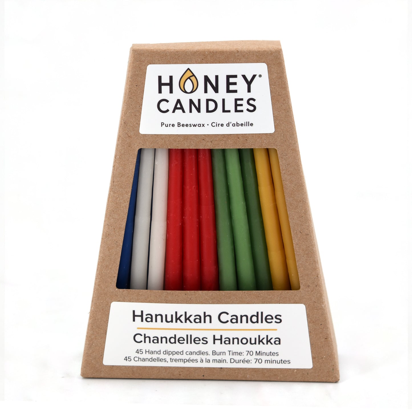 Beeswax Hanukkah Candles - Royal