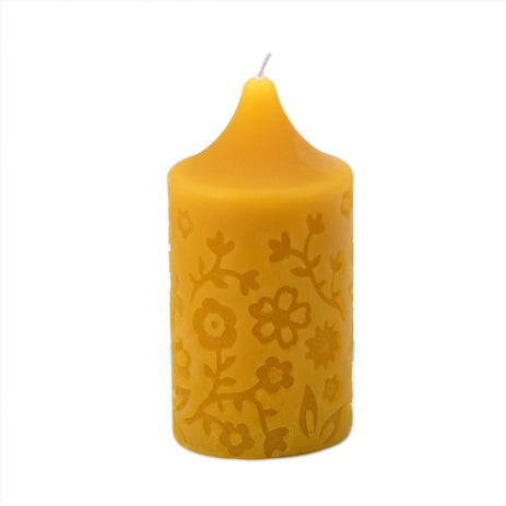 Natural Beeswax Flower Pillar