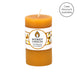 Small Round Natural Beeswax Pillar Candle