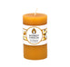 Small Round Natural Beeswax Pillar Candle