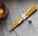 10 Pack of 8 Inch Natural Beeswax Thin Tapers