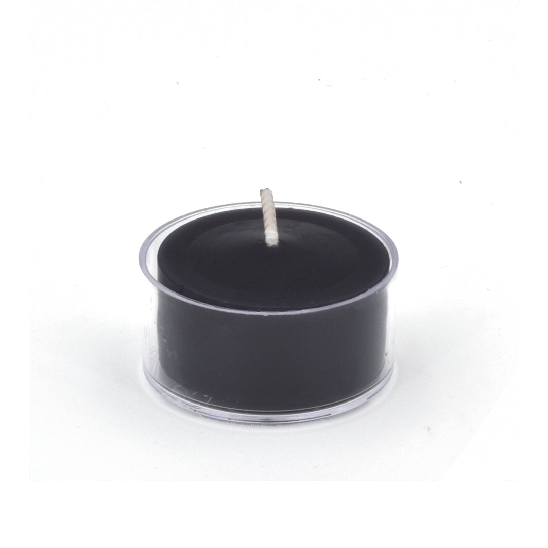 Black Beeswax Tealight Candle - Clear Cup