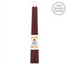 Pair of 12 Inch Dark Brown Beeswax Taper Candles