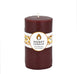 Round Dark Brown Beeswax Pillar Candle