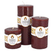 Round Dark Brown Beeswax Pillar Candle