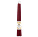 Pair of 12 Inch Burgundy Beeswax Taper Candles