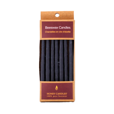 7 Pack of Black Beeswax Candles
