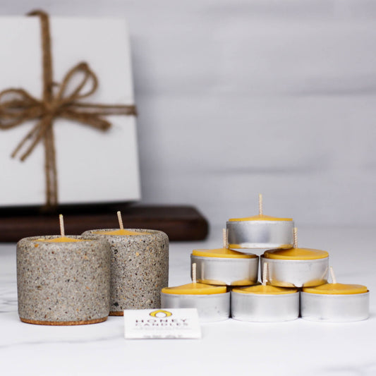 Canadian Handcrafted x Honey Candles Grey Tealight Set