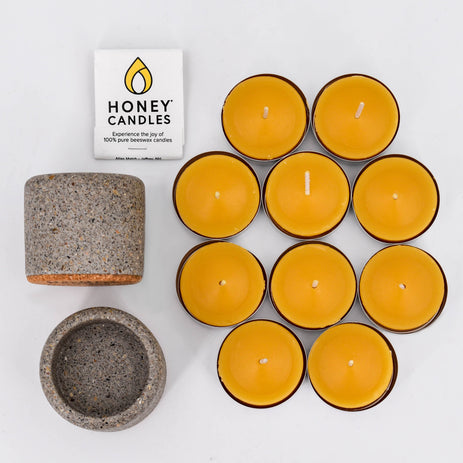 Canadian Handcrafted x Honey Candles Grey Tealight Set