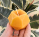 Natural Beeswax Faceted Orb Candle