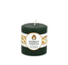 Round Forest Green Beeswax Pillar Candle