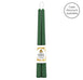 Pair of 12 Inch Forest Green Beeswax Taper Candles