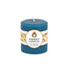 Round Glacier Teal Beeswax Pillar Candle