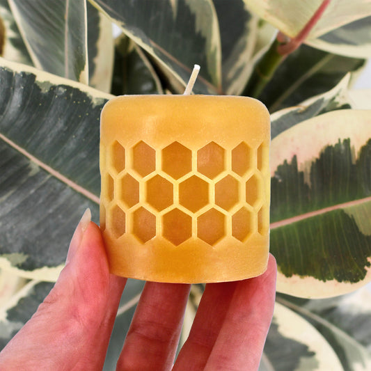 Natural Beeswax Lattice Pillar