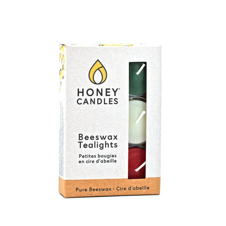 Rectangle 6 Pack of Colored Beeswax Tealight Candles