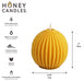 Natural Beeswax Fluted Sphere Candle