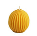 Natural Beeswax Fluted Sphere Candle