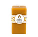 Square Natural Beeswax Pillar Candle