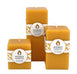 Square Natural Beeswax Pillar Candle