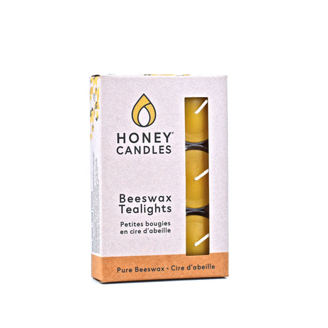 Rectangle 6 Pack of Natural Beeswax Tealight Candles