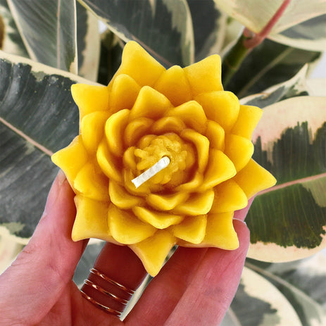 Beeswax Floating Lotus Candle (9 Colors)
