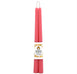 Pair of 12 Inch Paris Pink Beeswax Taper Candles