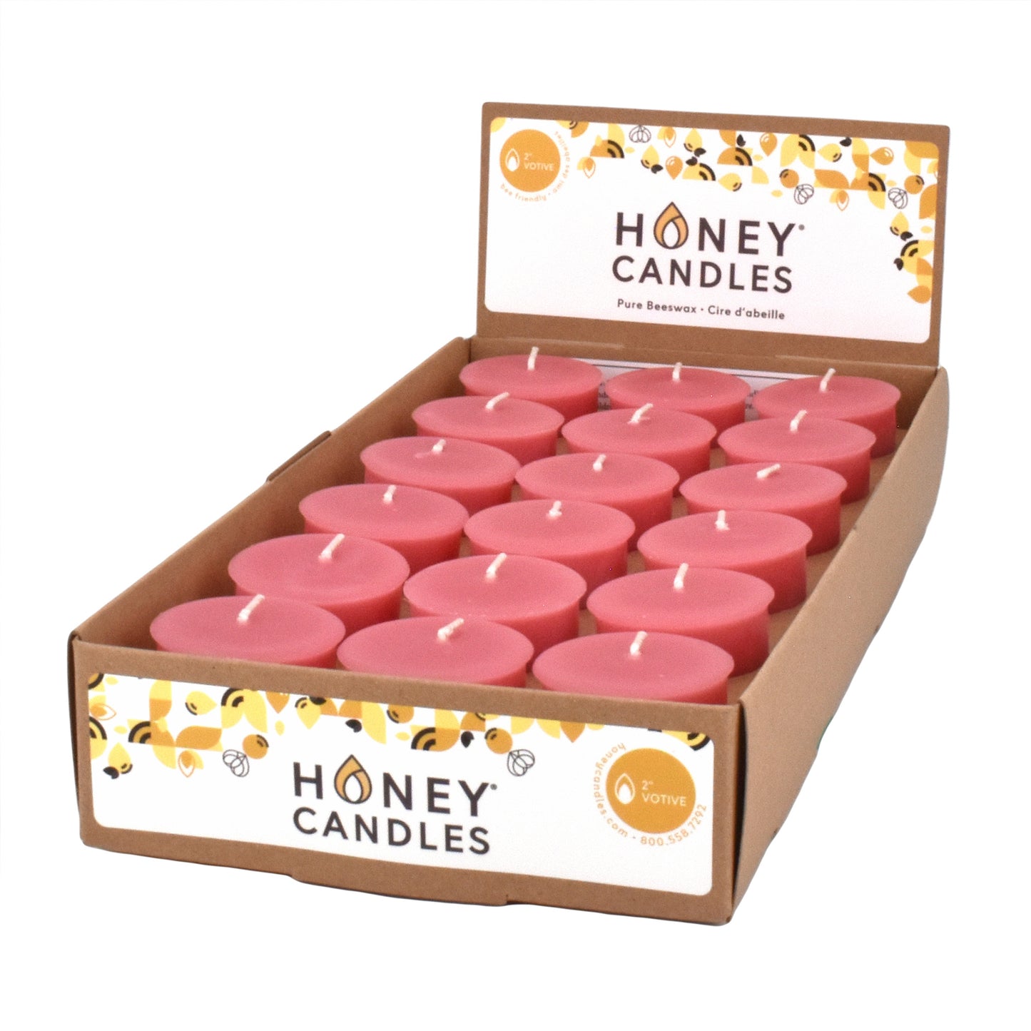 Paris Pink Beeswax Votive Candle