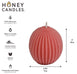 Paris Pink Beeswax Fluted Sphere Candle