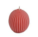 Paris Pink Beeswax Fluted Sphere Candle