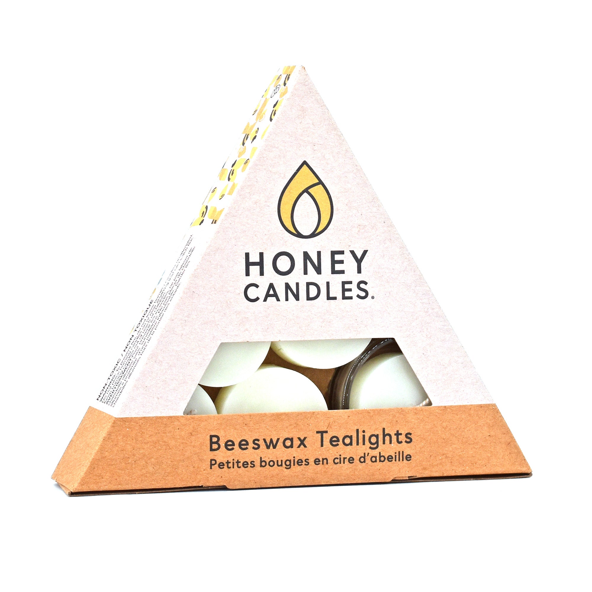 Triangular Candles Triangle 6 Pack of Pearl Beeswax Tealight Candles – Honey Candles USA