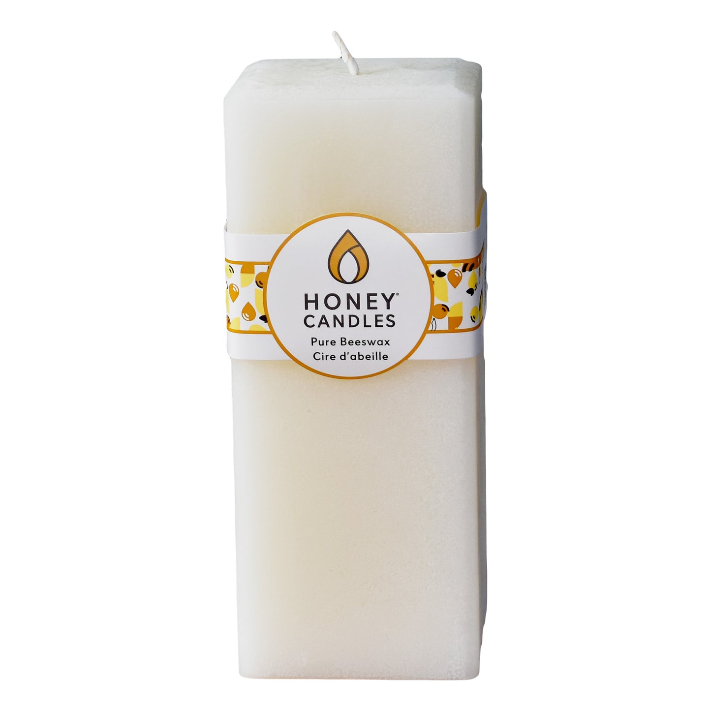 Square Pearl Beeswax Pillar Candle