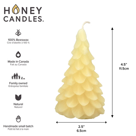 Pearl Beeswax Yule Tree Candle