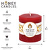 Round Red Beeswax Pillar Candle