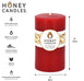 Round Red Beeswax Pillar Candle