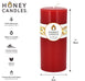 Round Red Beeswax Pillar Candle